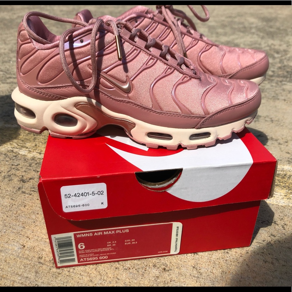Pink Womens Air Max Plus, Size 6